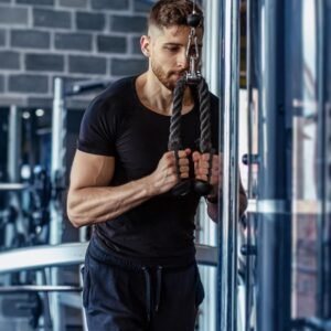 Alternative view of Rubber Gym Grips Fingerless Workout Grips